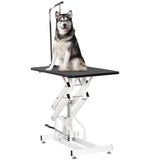 Pet Grooming Table, Height Adjustable Dog Grooming Table with Arm