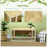 Terrarium pour reptiles en bois avec porte coulissante pour caméléon, 31,5