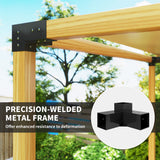 8PCS Pergola Kit, Pergola Brackets with 3-Way & 4-Way Corner Brackets for 4