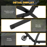 9.5ft Hammock Stand Only, Portable Hammock with Wheels, Adjustable Hammock Net Stand