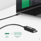 Câble USB-C vers DisplayPort Plugable Technologies 1,8 m, jusqu'à