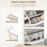 Meuble de rangement pour chaussures avec 3 tiroirs basculants et étagères réglables, Armoire à chaussures d'entrée pour 24 paires de chaussures