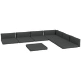 Replacement Cushions for Rattan Furniture, 14 Piece Outdoor Seat Cushion Pad for Patio Set, 7 Seat and 7 Back