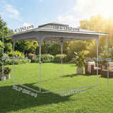 11.5 x 11.5 ft Pop Up Canopy Tent with 1-Button Push Easy Setup, UPF 50+ 2-Tier Instant Canopy with Carry Bag