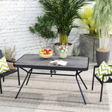 Rectangle Outdoor Dining Table for 6, with 1.7