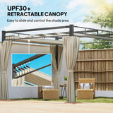 10' x 10' Outdoor Gazebo, UPF30+ Free Standing Metal Pergola Kit