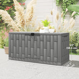 80 Gallon Resin Deck Box, Lockable Outdoor Storage Box