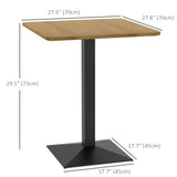 Table à manger carrée 28 po, table à manger moderne avec base en acier, petite table de cuisine compacte