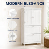 Bathroom Storage Cabinet, Narrow Bathroom Cabinet with 2 Drawers, Adjustable Shelf for Living Room