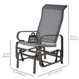 Patio Glider with Breathable Mesh Fabric, Outdoor Glider Chair
