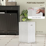 Laundry Cabinet, Tilt Out Laundry Hamper Cabinet with 2 Baskets, Bathroom Hamper Cabinet with 2 Drawers