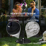 48 lbs Patio Umbrella Base Round HDPE Umbrella Base For 1.5