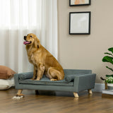 Dog Sofa Bed with Removable Pillows, Water-resistant Fabric, for Medium and Large Dogs