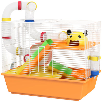 3 Tiers Hamster Cage for Gerbil, Exercise Wheel, 18
