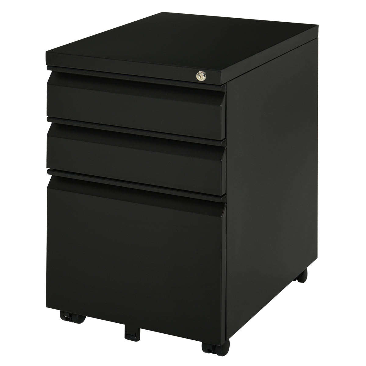 Meuble de classement à 3 tiroirs, classeur de bureau verrouillable sur roulettes pour dossiers légaux, format lettre, A4