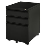 Meuble de classement à 3 tiroirs, classeur de bureau verrouillable sur roulettes pour dossiers légaux, format lettre, A4