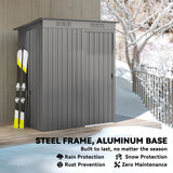 5.2' x 3.5' Outdoor Storage Shed, Easy to Assemble Metal Garden Shed
