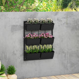 Jardinière murale 3 étages avec 6 pots pour usage intérieur et extérieur, support de plante suspendue