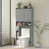 Armoire de rangement moderne au-dessus de la toilette avec 2 portes
