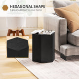 Table d'appoint hexagonale, Petite table d'extrémité avec 4 pieds ajustables pour intérieur