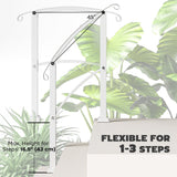 1-3 Step Handrails for Outdoor Steps, Metal Outdoor Stair Railing with Installation Kit