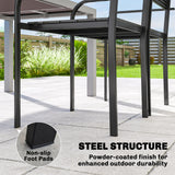 Stackable Patio Chairs Set of 4