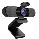 ViewSonic 1080P USB Webcam with 3-IN-1 Bracket (Magnetic, Clip and Tripod Mount) and USB Type A to Type A Cable, Black/Silver