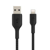 Belkin BoostCharge Braided Lightning Cable - 6.6ft/2M - MFi Certified