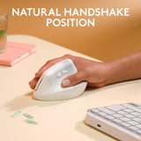 Logitech Lift for Mac Wireless Vertical Ergonomic Mouse, Bluetooth, Qu