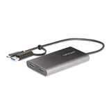StarTech.com USB-C to Dual-HDMI Adapter, USB-C/A to 2X HDMI, 4K 60Hz