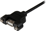 StarTech.com 3 ft Panel Mount USB Cable A to A F/M - Panel Mount USB E