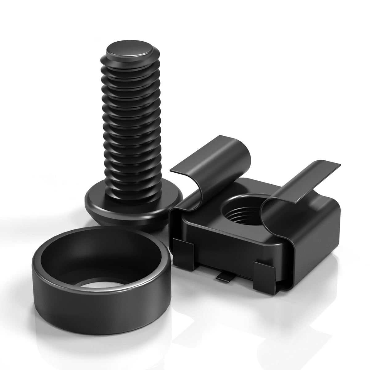 100PK of M6 CAGE NUTS M6 CAGE NUTS Black