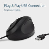 Kensington Pro Fit Souris Ergonomique Filaire Noire