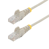 Câble Ethernet CAT6 mince gris de 6 m, anti-accroc, PoE 100 W, UTP, LSZH, fil de cuivre nu 28 AWG, cordon de raccordement réseau RJ45 mince