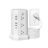 PASSUS Tower Power Bar with Surge Protector,10 FT Long Extension Cord