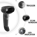 Scanner Zèbre DS2208-SR 1D/2D, USB et support IP42, Noir