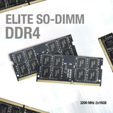 TEAMGROUP Elite DDR4 32GB Kit (2 x 16GB) 3200MHz PC4-25600 CL22 (2933M