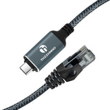 USB C to Ethernet Cable 15FT/5M, Type C to RJ45 Gigabit LAN Network Ad