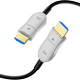 8K Fiber Optic HDMI 2.1 Cable 30ft, Long Active HDMI Cable, High Speed