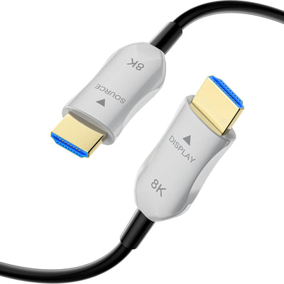 8K Fiber Optic HDMI 2.1 Cable 30ft, Long Active HDMI Cable, High Speed
