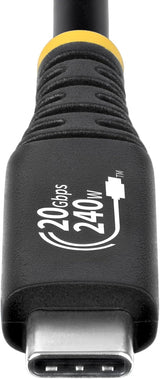 Câble USB4 StarTech de 1,8 m (6 pi), 20 Gbit/s, Câble USB-C certifié USB-IF