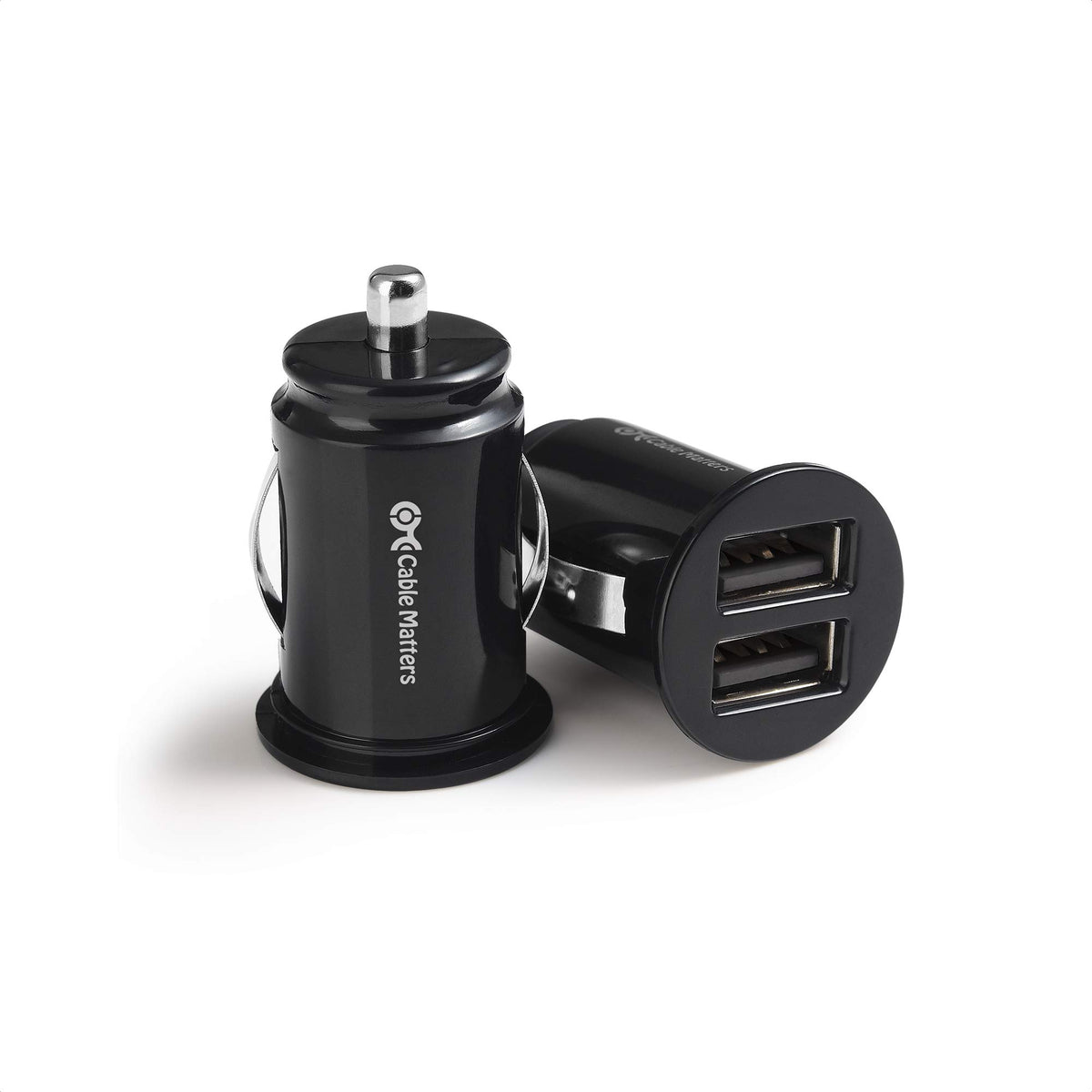 Cable Matters 2-Pack 4.8A 24W Flush Mount Dual USB Car Charger, Compac