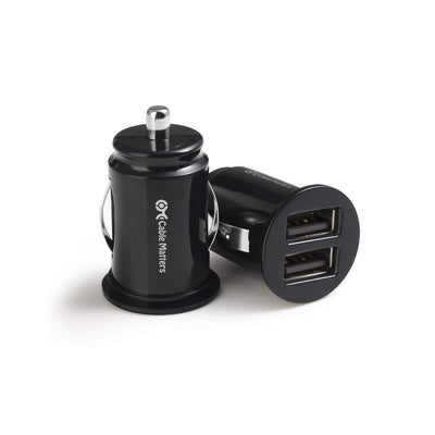 Cable Matters 2-Pack 4.8A 24W Flush Mount Dual USB Car Charger, Compac