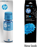 HP 31 Cyan Ink Bottle, 70ml (1VU26AN) L Cyan