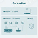 TP-Link Commutateur PoE 5 ports Gigabit, 4 ports PoE+ @65W, Easy Smart (TL-S