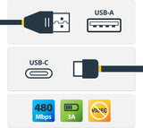 StarTech.com USB to USB C Cable - 2 m USB 2.0 Type C Cable 10 Pack (US