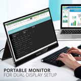 ViewSonic VG1655 Moniteur portable 15,6 pouces 1080p avec alimentation bidirectionnelle 6