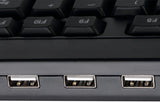Adesso AKB-132HB Multimedia USB Keyboard with 3 Hubs, Black