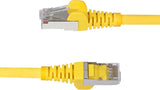 10ft Yellow CAT6a Ethernet Cable, Snagless RJ45, 10G, 100W PoE, S/FTP, LSZH, 27AWG Pure Bare Copper, 500MHz, Shielded Network Patch Cord