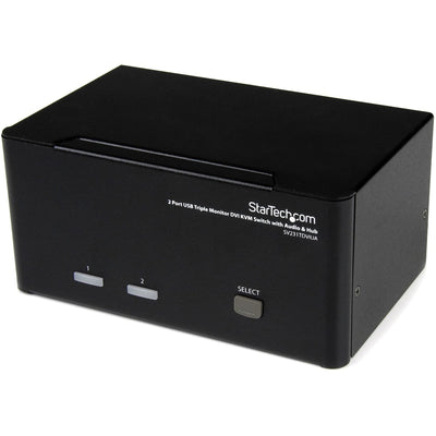 StarTech.com 2 Port Triple Monitor DVI/USB KVM Switch with Audio and U